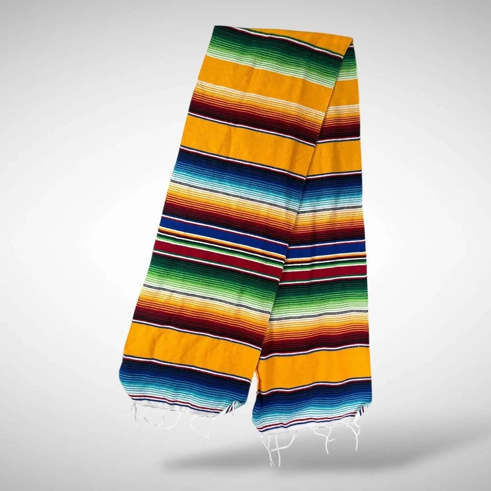 EMISA Mexican Serape Table Runner Multicolor Woven Decor‎ Textile 82x13.5 Mexico